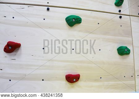 Climbing Wall In The Children\'s Center For Working With Special Children And Playing Sports
