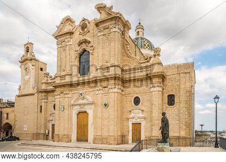 View At The Cathedral Of Santa Maria Assunta In The Streets Of Oria In Italy