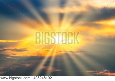 Sunset Sky With Dramatic Clouds