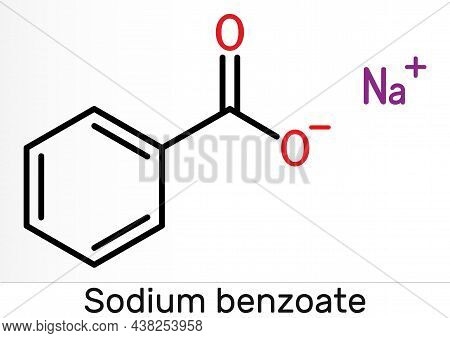 Sodium Benzoate Molecule. It Is Antimicrobial, Antifungal Preservative In Pharmaceutical Preparation