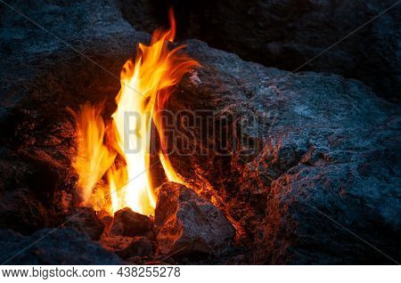Underground Gas Flames Of Mount Chimaera, Cirali, Turkey