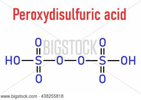 Peroxydisulfuric Acid Oxidizing Agent Molecule. Skeletal Formula.