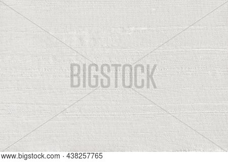 Off White Or Offwhite Linen Texture. Neutral, Retro Background, Template Or Fabric Pattern