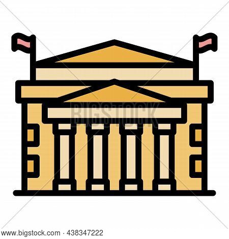 Sighseeing Parliament Icon. Outline Sighseeing Parliament Vector Icon Color Flat Isolated