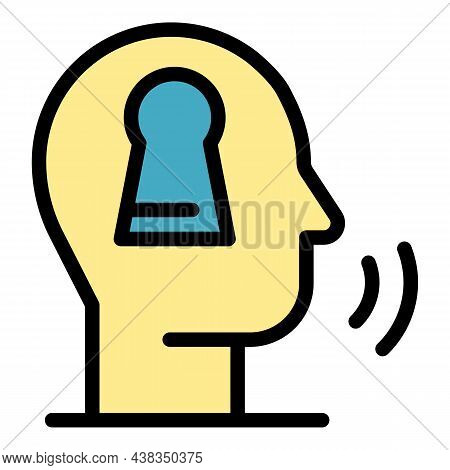 Security Service Icon. Outline Security Service Vector Icon Color Flat Isolated
