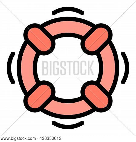 Lifeline Icon. Outline Lifeline Vector Icon Color Flat Isolated