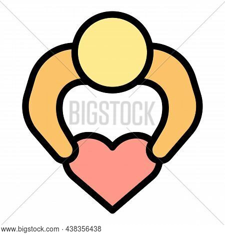 Inlove Human Icon. Outline Inlove Human Vector Icon Color Flat Isolated