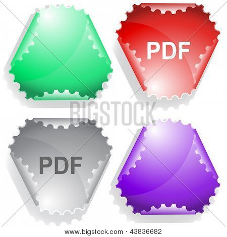 Adesivo PDF. Raster.