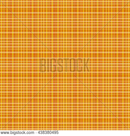 Vector Woven Cotton Effect Seamless Pattern Background. Dense Plaid Weave Grid Backdrop. Repeat Ging