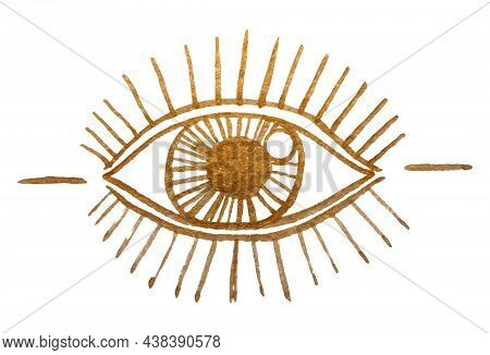 Eye Of Providence. Masonic Symbol. All Seeing Eye Inside Triangle Pyramid. New World Order. Sacred G