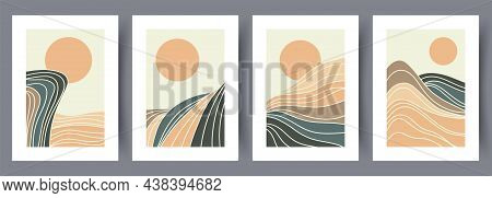 Abstract Vector Wall Art Background. Minimalistic Abstract Wall Art Background For Print. Scandinavi