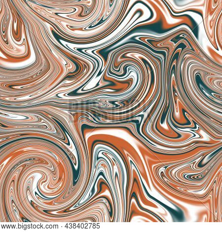 Seamless Twirly Swirly Abstract Liquid Marble Surface Pattern Design For Print