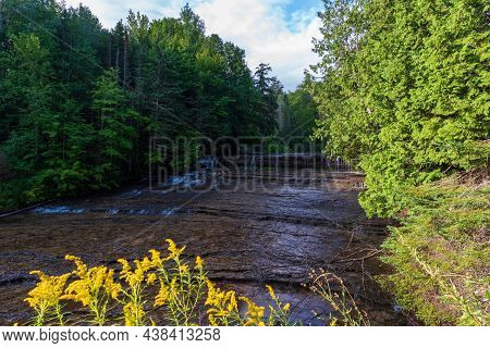 Au Train Falls In The Upper Peninsula Of Alger County, Michigan