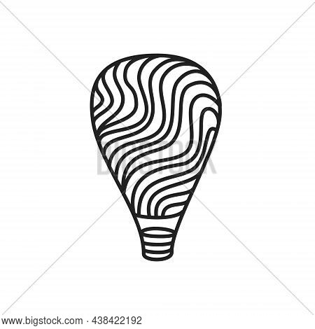 Isolated Outline Balloon Logo. Vector Aerostate Icon