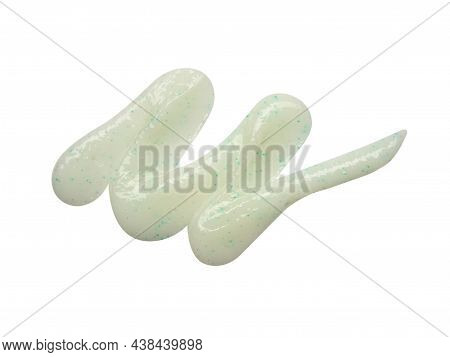 Creamy Body Scrub Blot On White Background. Isolated. Beauty And Skin Care 
Conception