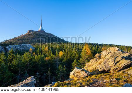 Virive Rocks, Czech: Virive Kameny, And Jested Mountain In Autumn Time. Liberec, Czech Republic