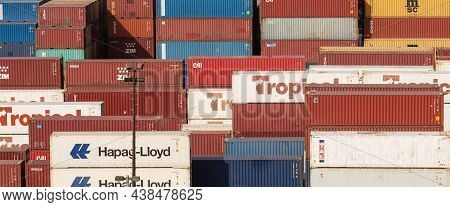 Bridgetown Port, Barbados, West Indies - May 16, 2020: Bridgetown Port. Tropical, Triton, Msc, Hapag