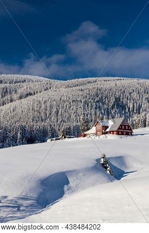 Winter landscape around Horni Mala Upa, Giant Mountains (Krkonose), Northern Bohemia, Czech Republic
