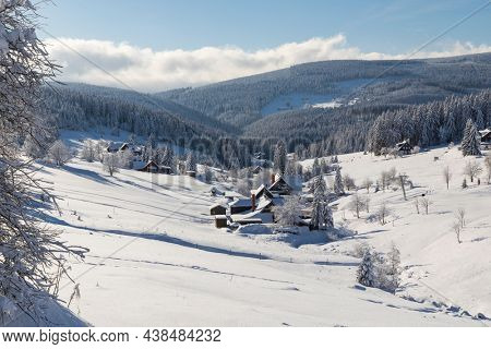 Winter landscape around Horni Mala Upa, Giant Mountains (Krkonose), Northern Bohemia, Czech Republic