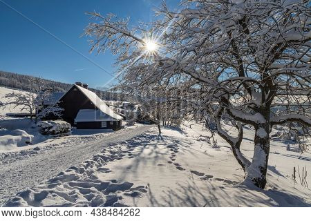 Winter landscape around Horni Mala Upa, Giant Mountains (Krkonose), Northern Bohemia, Czech Republic