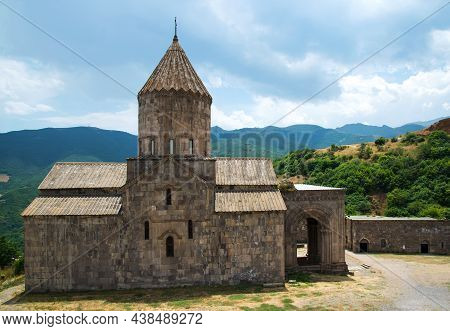 The Tatev Monastery Is Above The River Vorotans Canyon, In Thick Walls Is Monks Cells