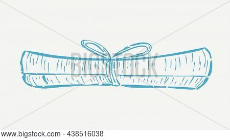 Vintage rolled letter printmaking in cute design element