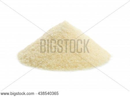 Pile Of Gelatin Powder Isolated On White