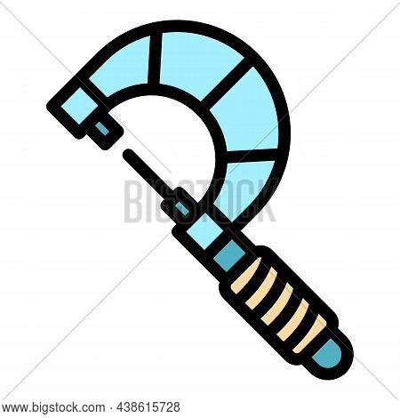 Linear Micrometer Icon. Outline Linear Micrometer Vector Icon Color Flat Isolated