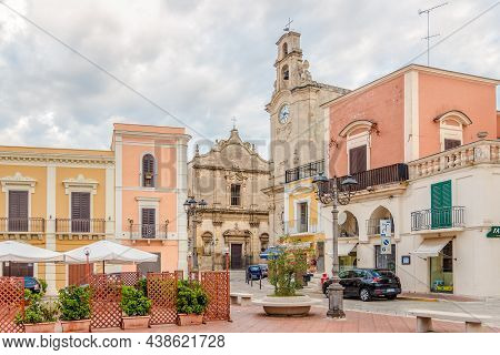 Massafra,italy - September 5,2021 - Morning In The Massafra Streets. Massafra Is A Town In The Provi