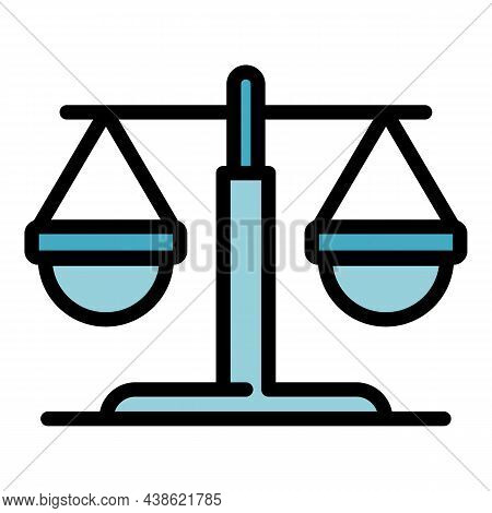 Trust Balance Icon. Outline Trust Balance Vector Icon Color Flat Isolated