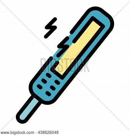 Tonsillitis Test Icon. Outline Tonsillitis Test Vector Icon Color Flat Isolated