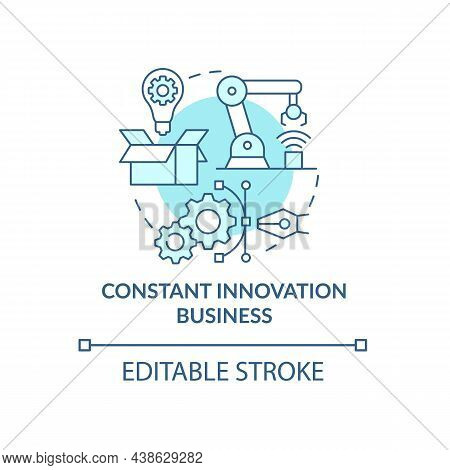 Constant Innovation Business Blue Concept Icon. Technological Development Of Startup. Improving Comp
