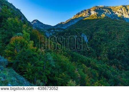 Autumn Landscape In The Somiedo Natural Park In Asturias.