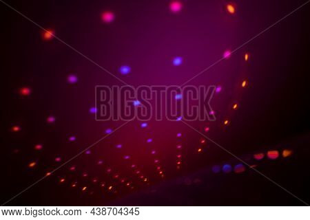 Aesthetic background with light sunset projector lamp