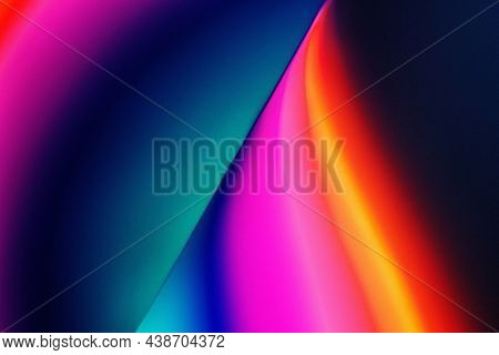 Aesthetic background with gradient sunset projector lamp