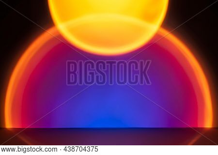 Aesthetic background with light sunset projector lamp