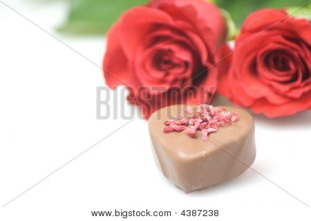 Rose et coeur