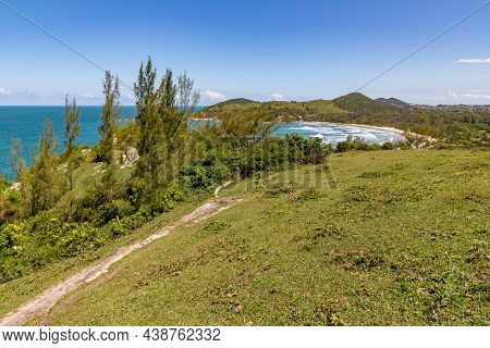 Trail Over The Cliffs With Beach In Background