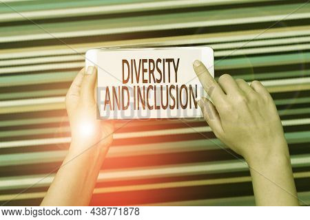 Text Caption Presenting Diversity And Inclusion. Concept Meaning Range Human Difference Includes Rac