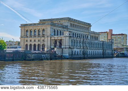 Kaliningrad, Russia - May 31, 2021: The Building Of The Konigsberg Stock Exchange.