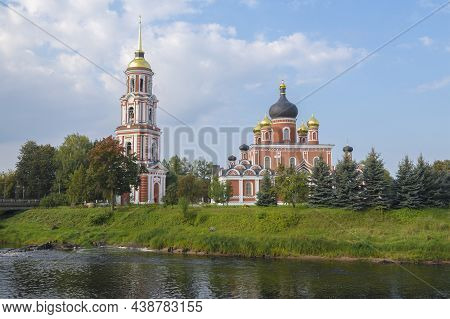 View Of The Old Resurrection Cathedral On A September Day. Staraya Russa. Novgorod Region, Russia
