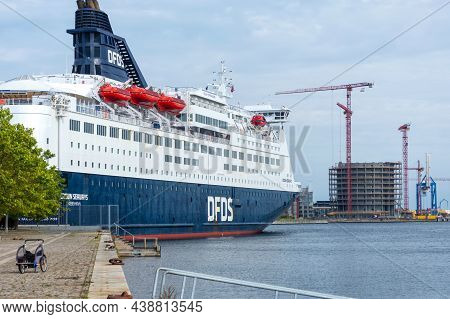 Copenhagen. Denmark. 15. September. 2021. The Crown Seaways Of The Dfds Line In The Port Of Copenhag
