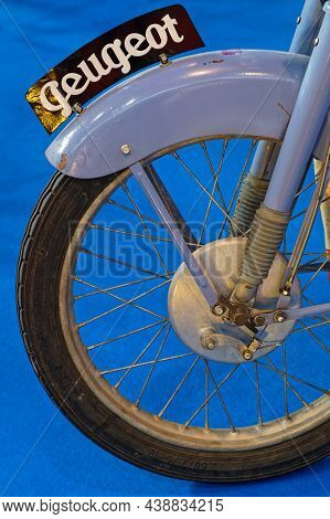 Lyon, France, November 5, 2021 : A Lot Of Motorbikes Are Shown This Year In Salon Epoq'auto, Organiz