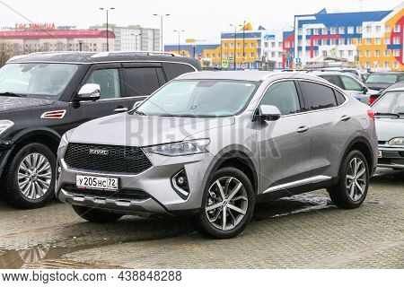 Novyy Urengoy, Russia - May 30, 2021: Modern Chinese Crossover Haval F7x In A City Street.