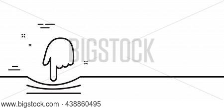 Elastic Line Icon. Resilience Material Sign. Minimal Line Illustration Background. Elastic Line Icon