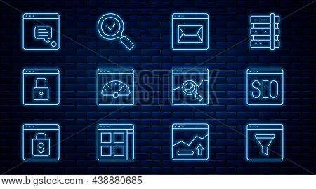 Set Line Browser Window, Seo Optimization, Website And Mail, Digital Speed Meter, Secure Your With H