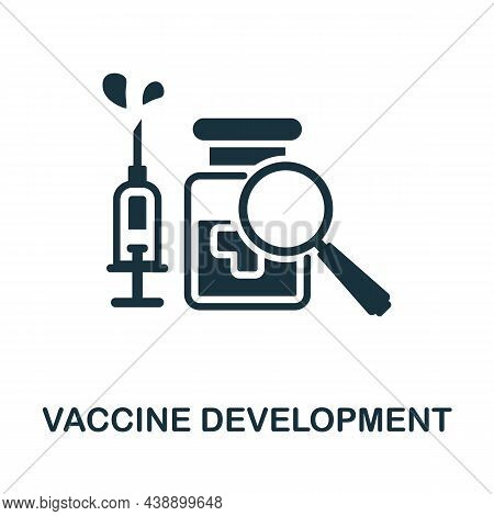 Vaccine Development Icon. Monochrome Sign From Vaccination Collection. Creative Vaccine Development 