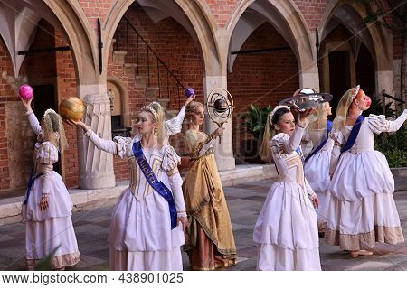 Krakow, Poland - July 29, 2021: Performance - Harmonia Mundi Performed By Cracovia Danza Ballet In T