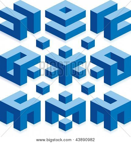 Cube Vector Elements for Construction