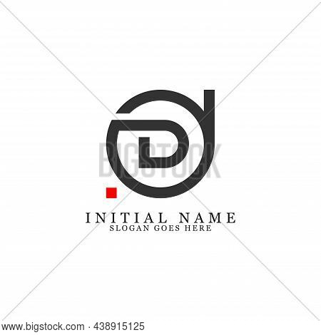 Monogram Letter Name Dd Logo Sign, Simple Double Dd Initial Name Logo Vector Illustration